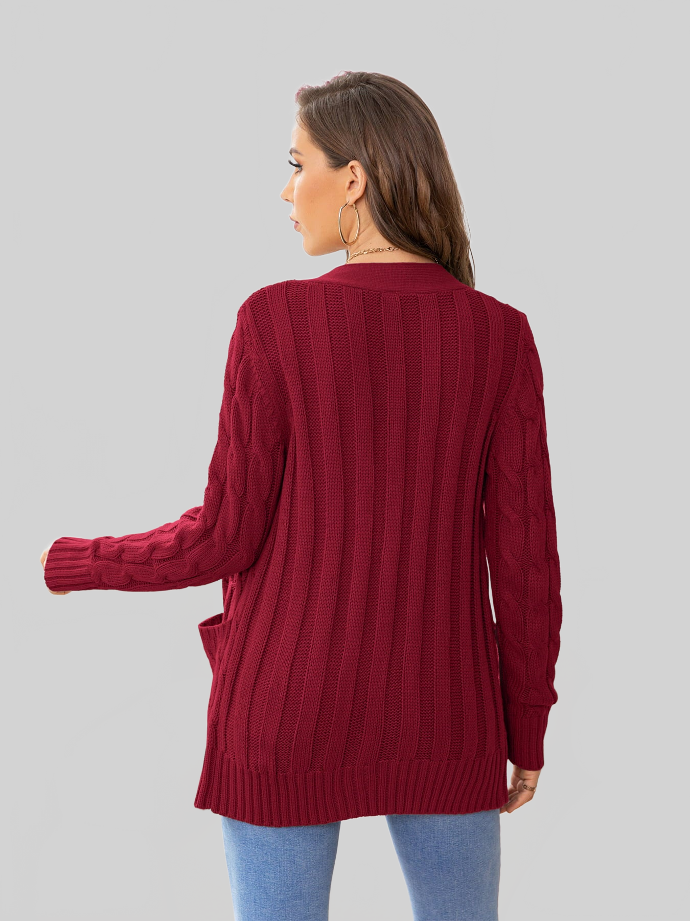 Button Down Cable-Knit Cardigan nicholesgifts