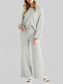 Long Sleeve Lounge Top and Drawstring Pants Set nicholesgifts