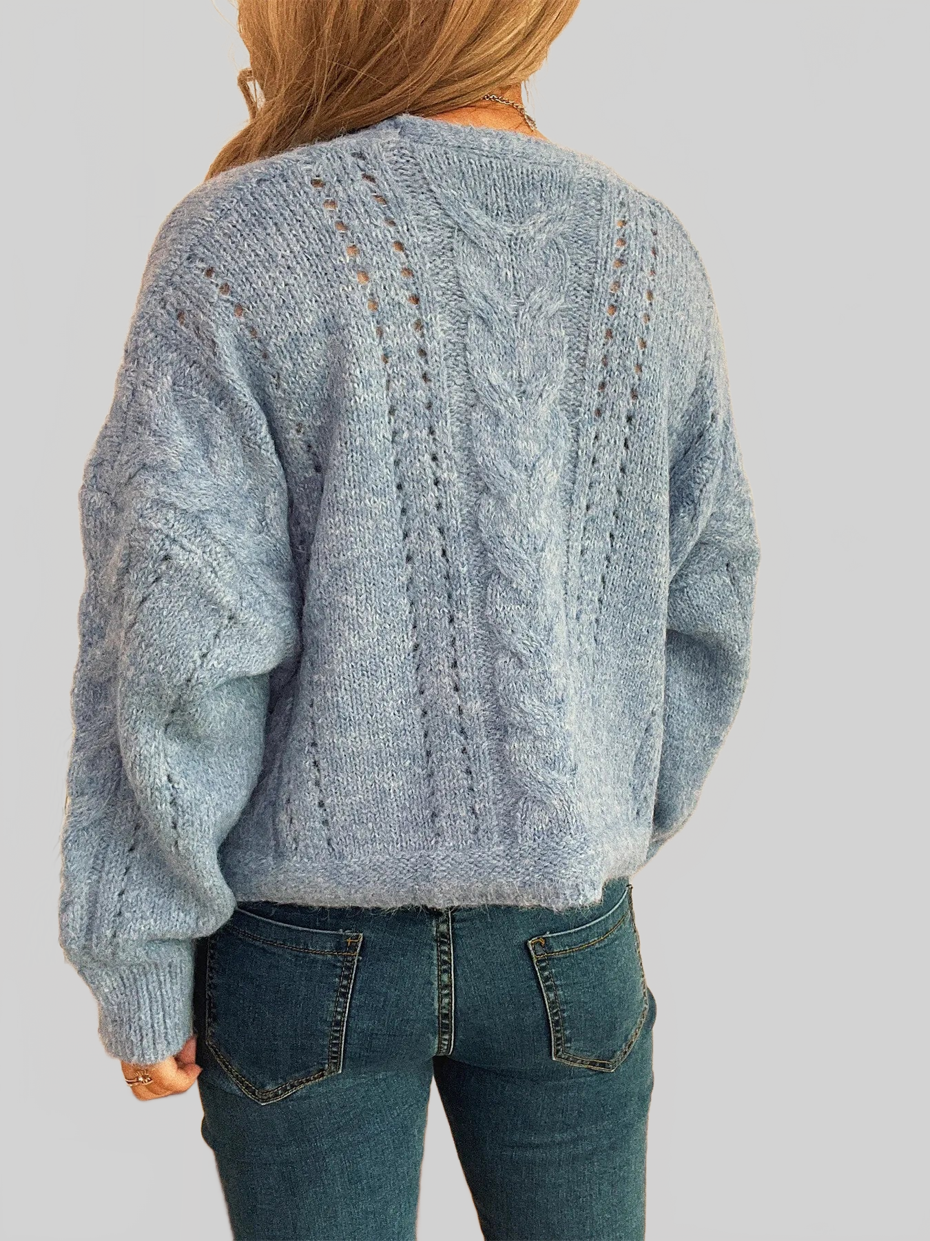 Cable Knit Button-Up Cardigan nicholesgifts