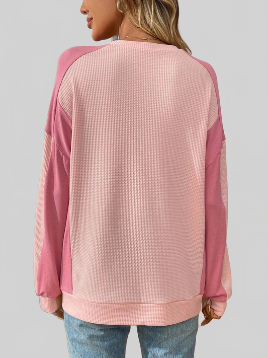 Color Block Long Sleeve Sweatshirt nicholesgifts