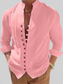 Men's Full Size Button Front Long Sleeve Shirt Plus Size nicholesgifts