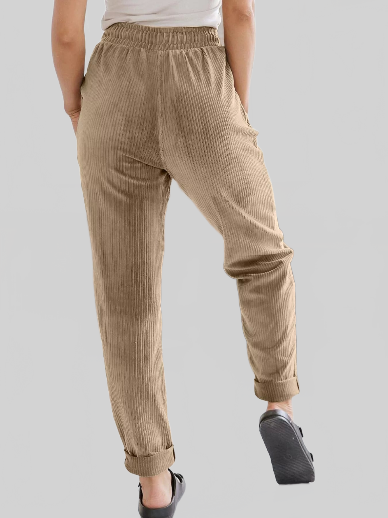 Women Relaxed Fit Corduroy Pants nicholesgifts