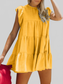 Ruched Round Neck Cap Sleeve Mini Dress nicholesgifts