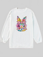 Bunny Graphic Round Neck Sweatshirt nicholesgifts