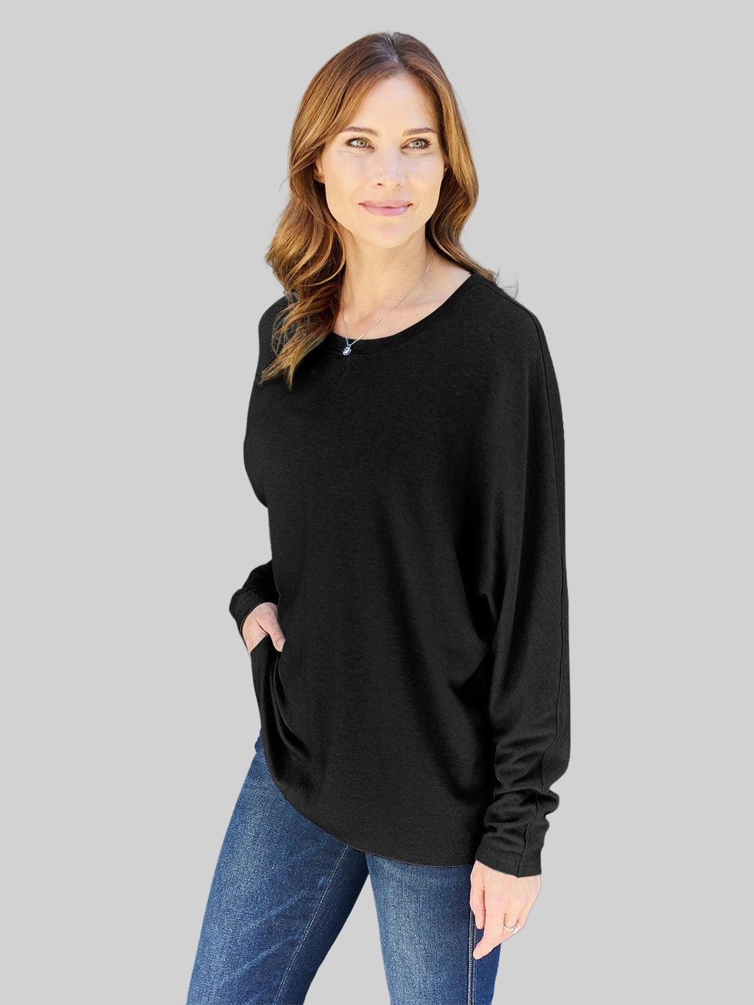 Women Double Take Full Size Round Neck Long Sleeve T-Shirt NicholesGifts