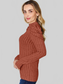 Basic Full Size Ribbed Mock Neck Puff Sleeve T-Shirt nicholesgifts