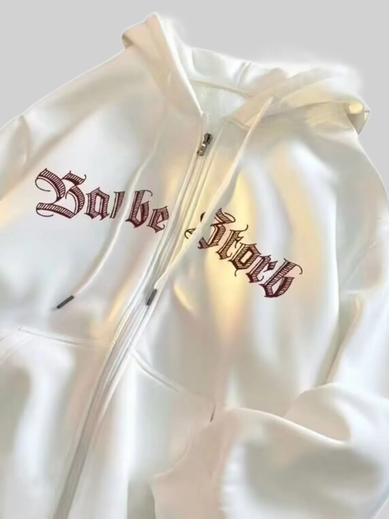 Men's Plus Size Letter Zip Up Drawstring Hoodie nicholesgifts
