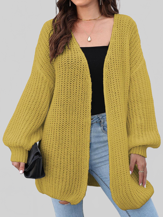 Women Open Front Dropped Shoulder Longline Cardigan nicholesgifts