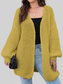 Women Open Front Dropped Shoulder Longline Cardigan nicholesgifts