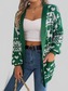 Women Pocketed Open Front Long Sleeve Cardigan nicholesgifts