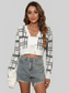 V-Neck Cropped Button-Up Cardigan Trendsi