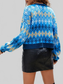 Women Geometric Button Up Dropped Shoulder Cardigan nicholesgifts