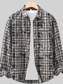 Men's Plus Size Plaid Button Up Long Sleeve Shirt nicholesgifts