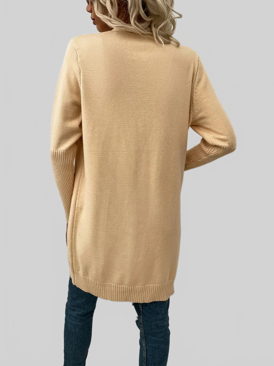 Open Front Long Sleeve Cardigan with Pockets nicholesgifts