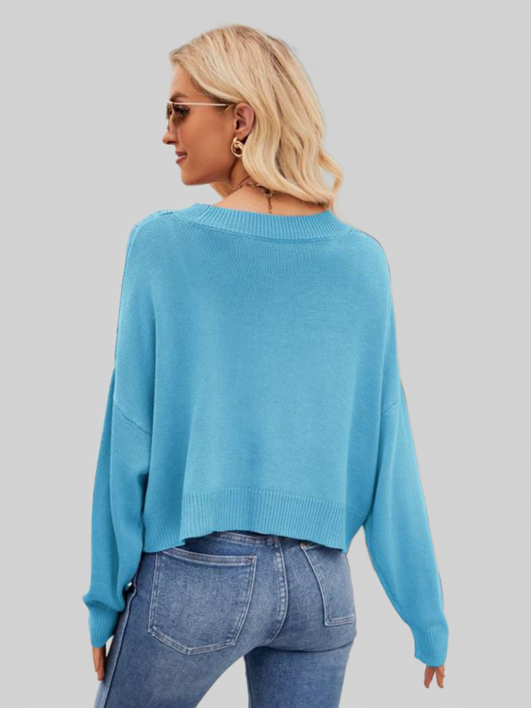 Women V-Neck Button Down Cardigan NicholesGifts