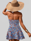 Women Cutout Printed Halter Neck One-Piece Swimwear nicholesgifts