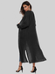 Long Sleeve Open Front Buttoned Cardigan nicholesgifts
