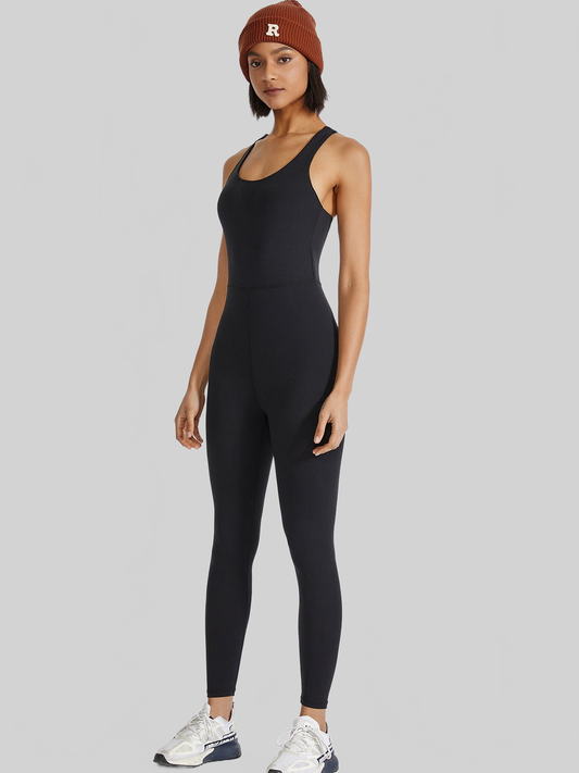 Crisscross Back Wide Strap Active Jumpsuit NicholesGifts