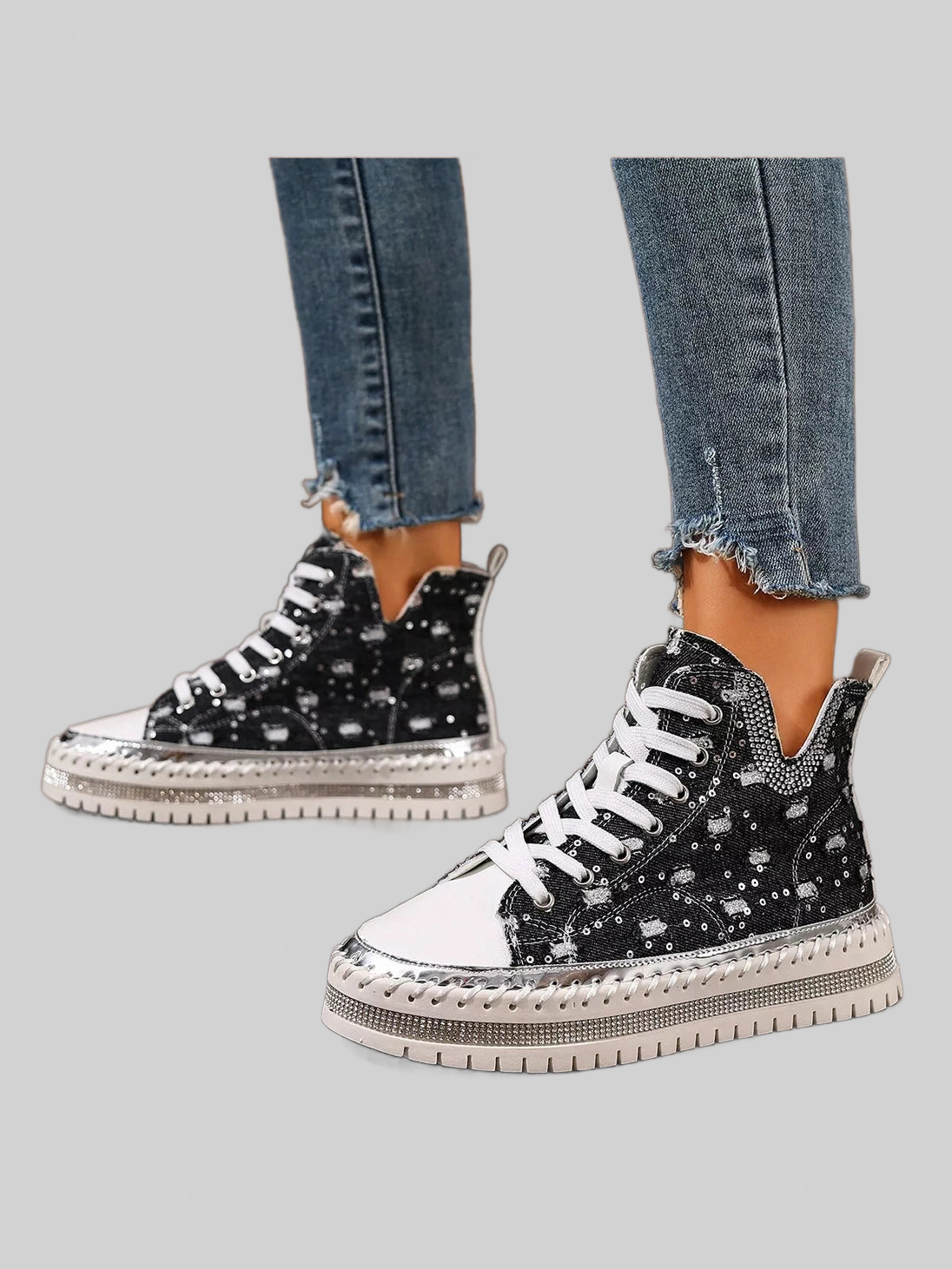 Lace Up Platform Sneakers nicholesgifts