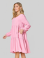 Double Take Full Size V-Neck Balloon Sleeve Tiered Dress with Pockets nicholesgifts
