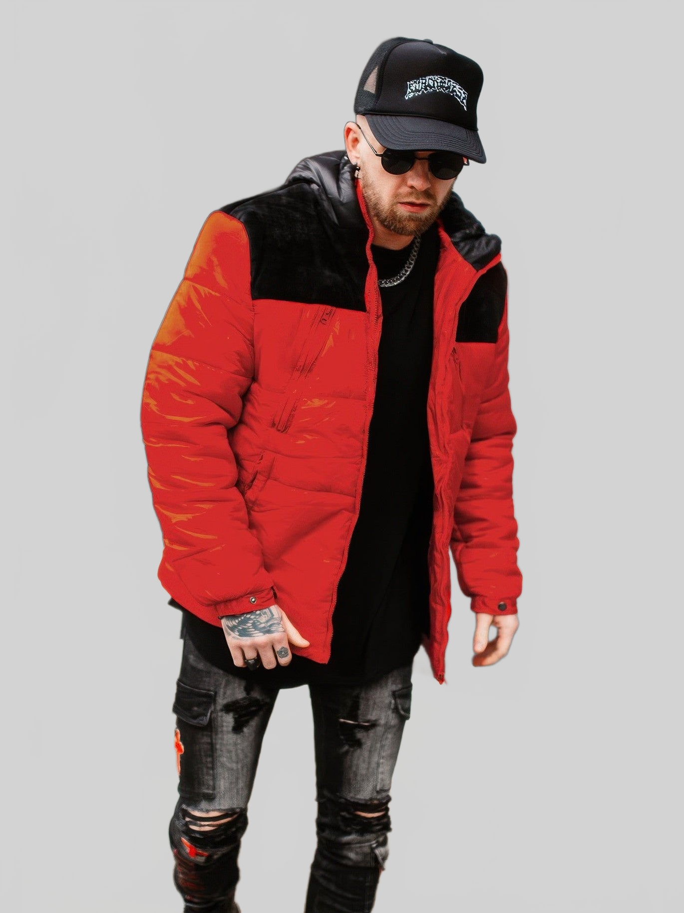 Mens Padded Puffer Jacket nicholesgifts