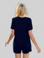 V-Neck Short Sleeve Top and Pocketed Shorts Lounge Set nicholesgifts
