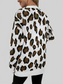 Women Leopard Open Front Dropped Shoulder Cardigan nicholesgifts