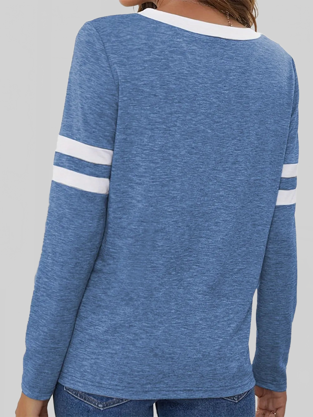 Heathered V-Neck Long Sleeve T-Shirt NicholesGifts