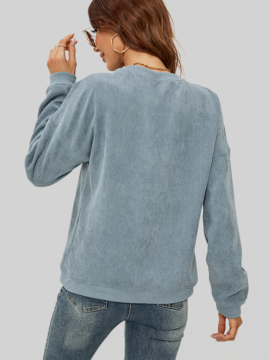 Women American Graphic Dropped Shoulder Sweatshirt nicholesgifts