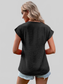 Decorative Button V-Neck Short Sleeve Blouse nicholesgifts