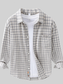 Men's Plus Size Plaid Button Up Long Sleeve Shirt nicholesgifts