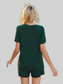 V-Neck Short Sleeve Top and Pocketed Shorts Lounge Set nicholesgifts