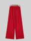 Women Pleated Detail Pull On High Elastic Waist Loose Straight Pants nicholesgifts