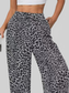 Women Leopard Print Wide Leg Pants nicholesgifts