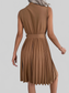 Tied Surplice Sleeveless Pleated Dress nicholesgifts