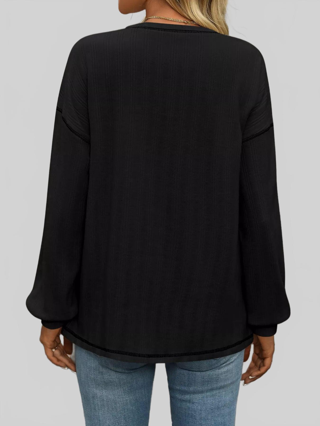 Casual Pocket Detail Long Sleeve T-Shirt nicholesgifts
