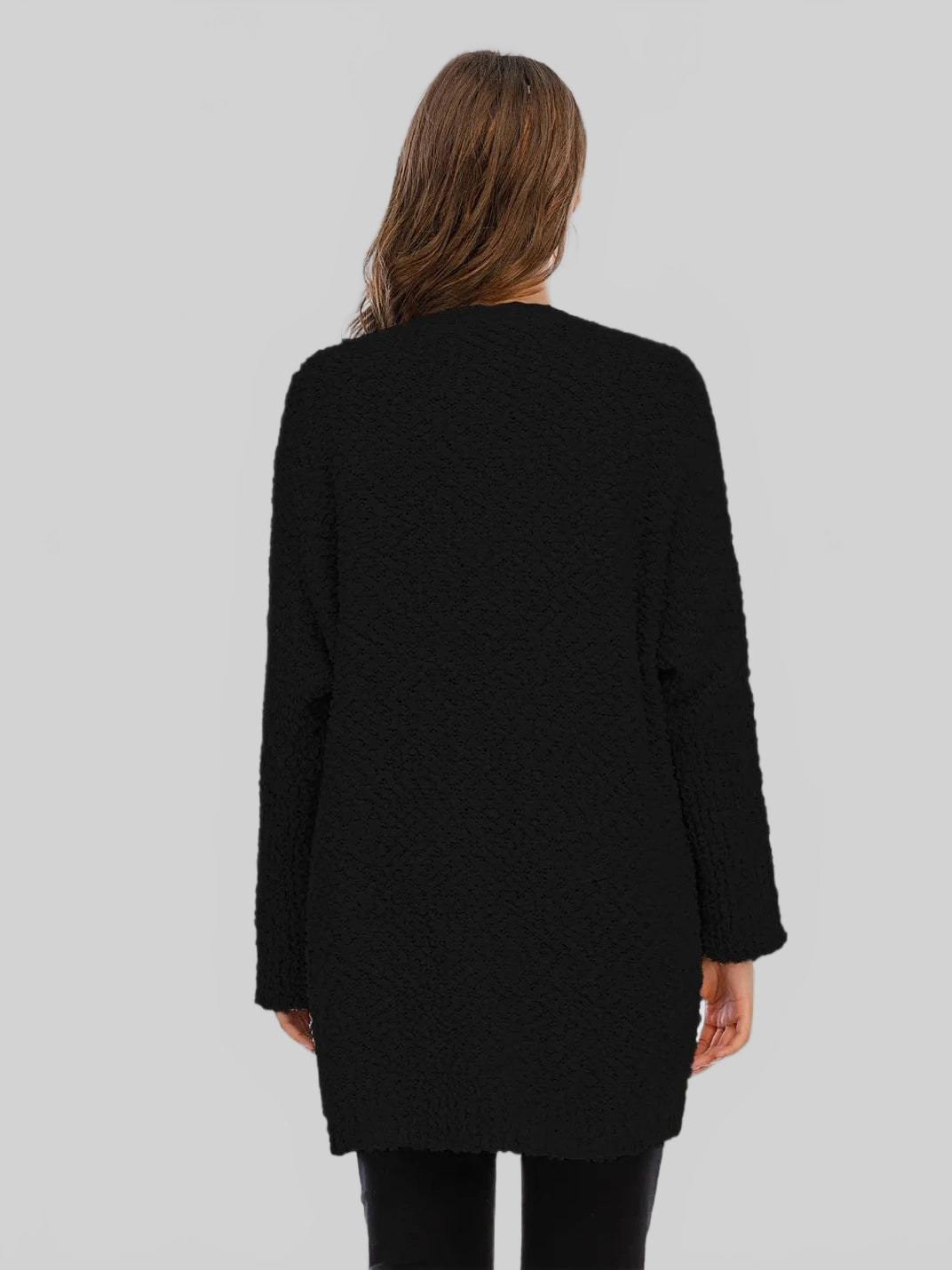 Angel Wings Pocketed Open Front Long Sleeve Cardigan nicholesgifts
