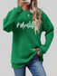 NicholesGifts Women Letter Graphic Mom Life Round Neck Sweatshirt nicholesgifts