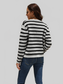 Angel Wings Striped Round Neck Button-Down Dropped Shoulder Cardigan nicholesgifts