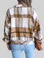 Plaid Collared Neck Long Sleeve Jacket nicholesgifts
