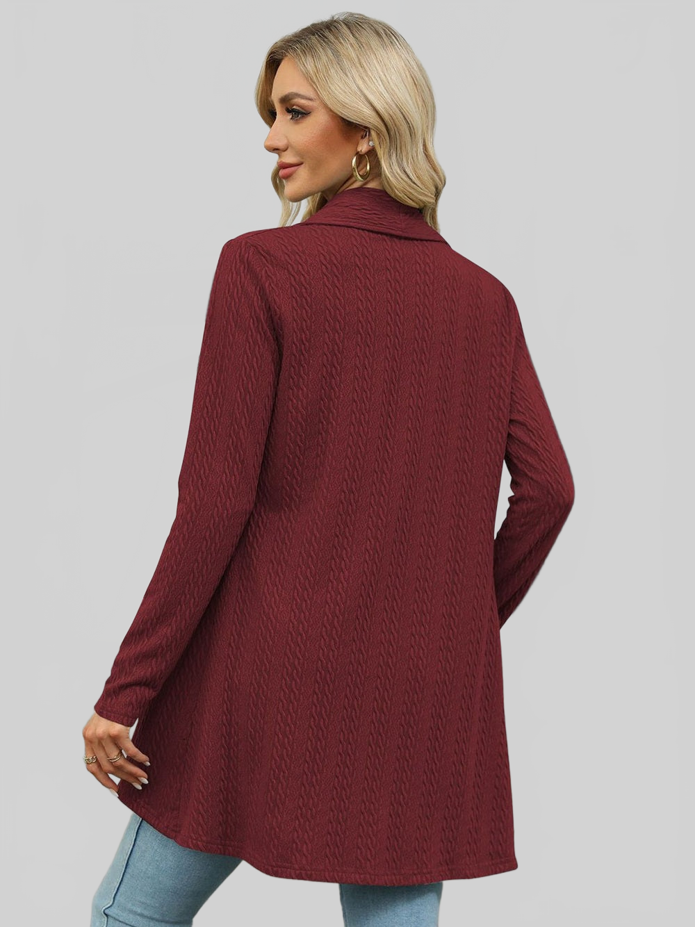 Open Front Long Sleeve Cardigan nicholesgifts