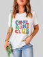 Women Cool Moms Club Round Neck Short Sleeve T-Shirt nicholesgifts