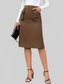 Elastic Waist Skirt with Pockets nicholesgifts