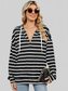 Drawstring Striped Long Sleeve Hoodie NicholesGifts