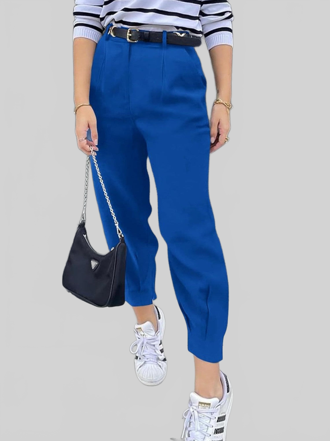 Women High Waist Cropped Pants nicholesgifts