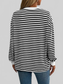Women Ivy Lane Striped Round Neck Long Sleeve Sweatshirt nicholesgifts