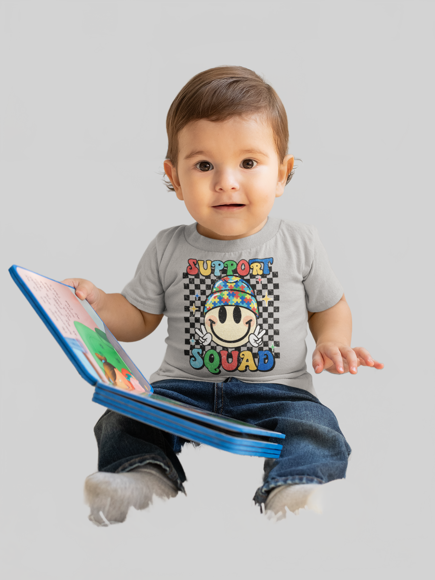 Toddler Boys Support Autism Squad Short Sleeve Premium T-Shirt nicholesgifts