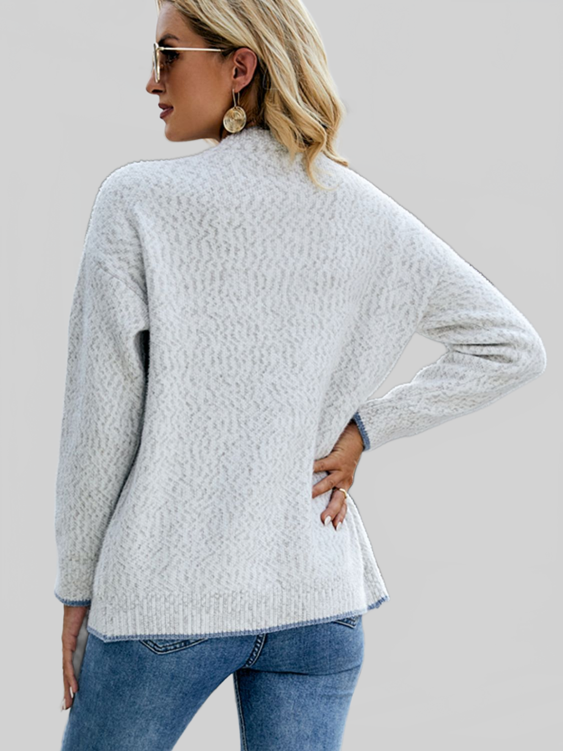Button Down V-Neck Cardigan with Pockets nicholesgifts