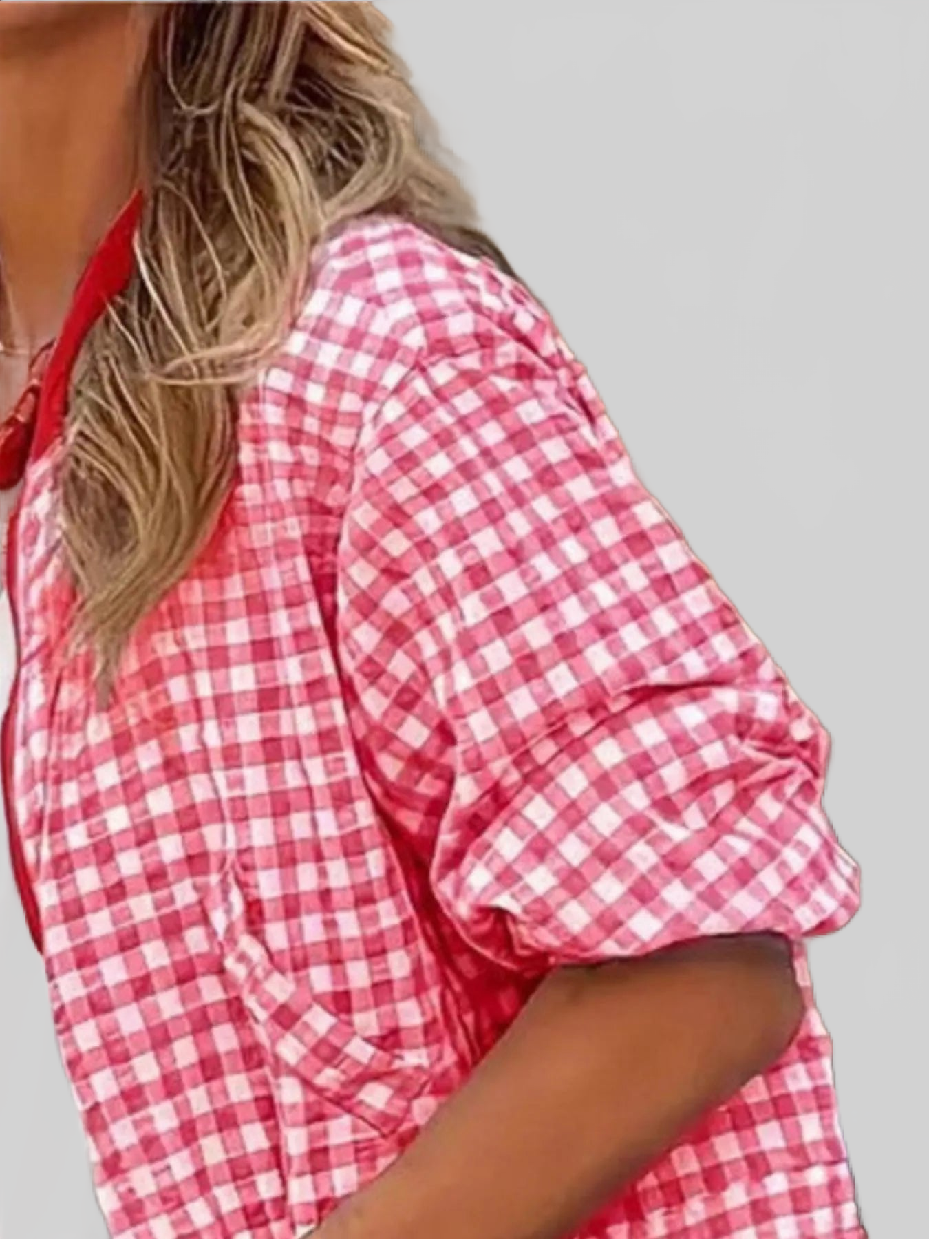 Plaid Zip Up Long Sleeve Jacket nicholesgifts