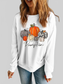 Pumpkin Graphic Round Neck Dropped Shoulder Sweatshirt nicholesgifts
